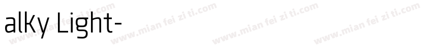 alky Light字体转换